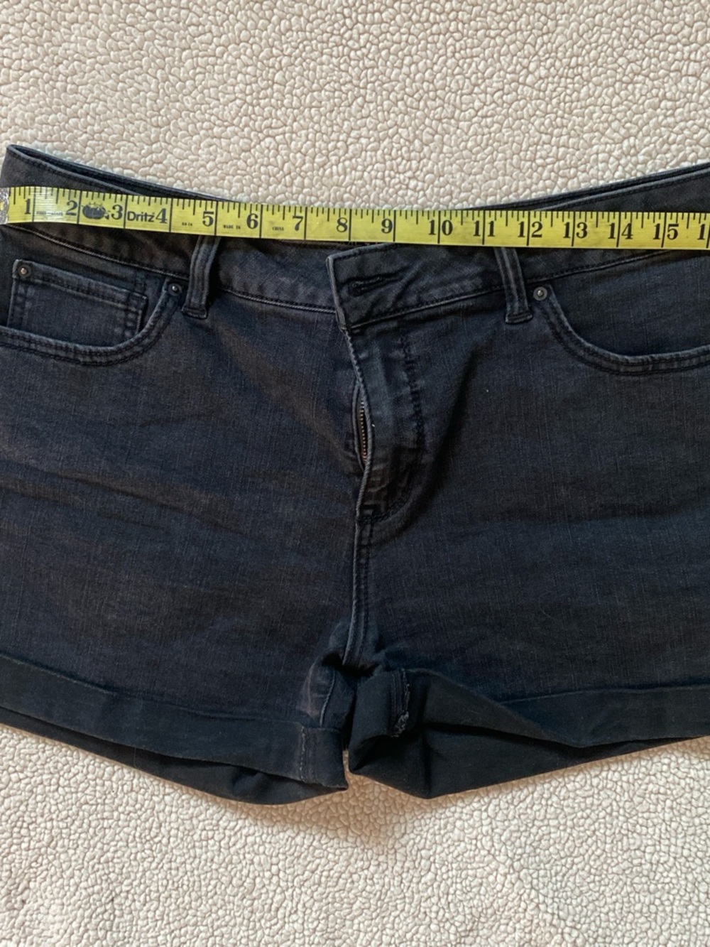 Time and Tru Black Denim Jean Shorts